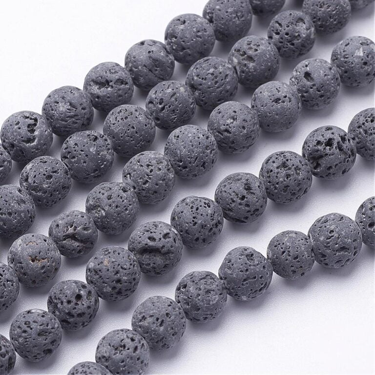 Natural Lava Beads 10mm, 38 pcs in a Strand, 4.50 a Strand.