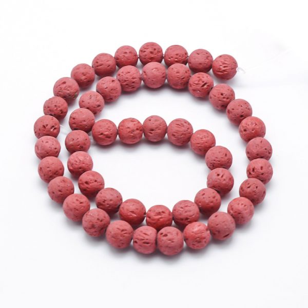 Red Lava Beads 8mm