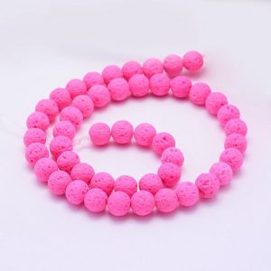 Lava beads Pink 8mm
