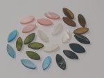 Ellipse Flat Small Freshwater Pearl Shell 18mm x 7mm x 2mm