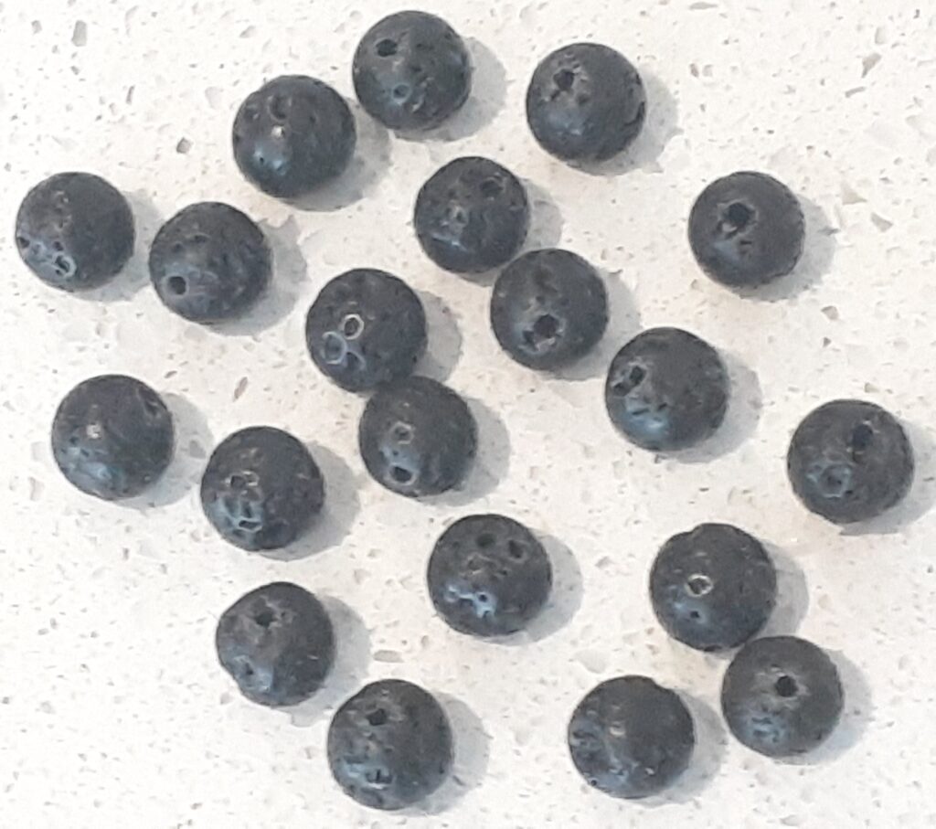 Single Lava Beads 8mm