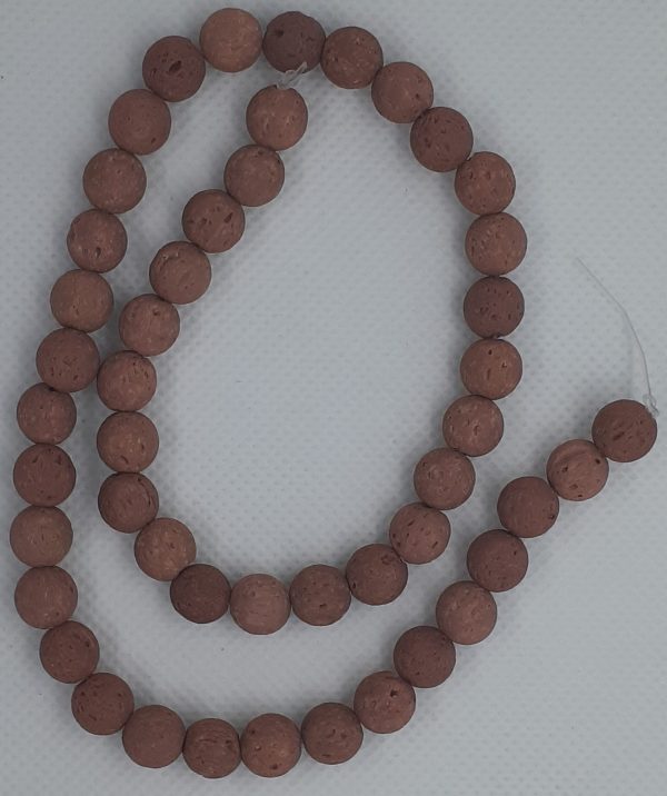 Brown Lava Beads 8mm
