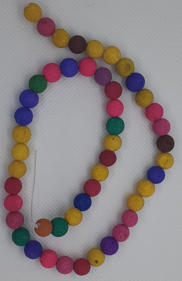 Multi Coloured Lava Beads