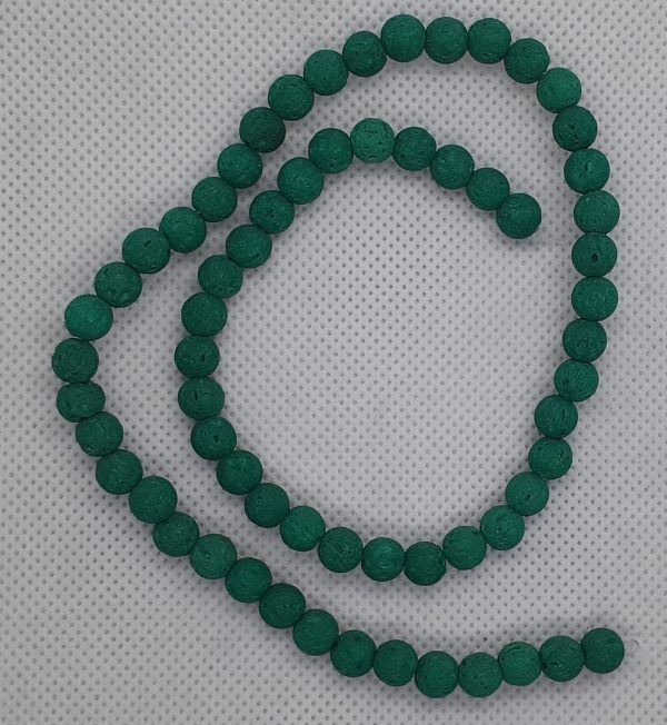 Lava Beads 6mm Green