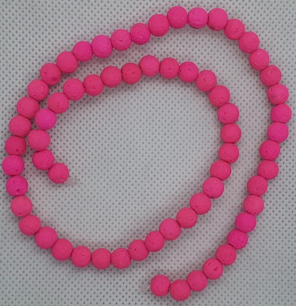 Lava Beads 6mm Pink