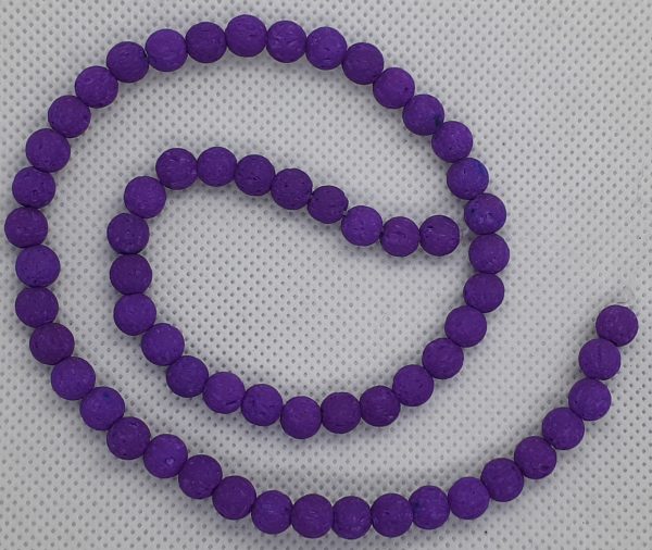 Lava Beads 6mm Purple
