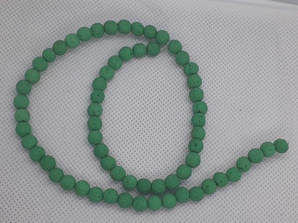 Teal Lava Beads 6mm