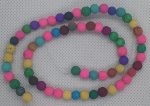 Multi Coloured Lava Beads 6mm