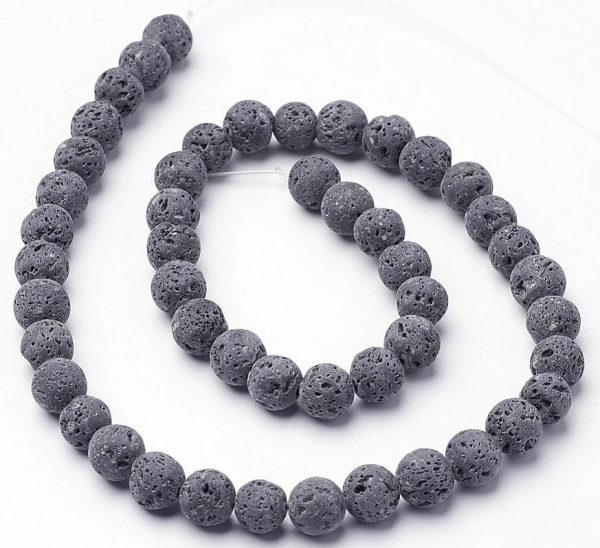 Natural Lava Beads 6mm