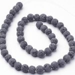Natural Lava Beads 6mm