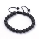 Natural Lava Braided Bead Bracelets