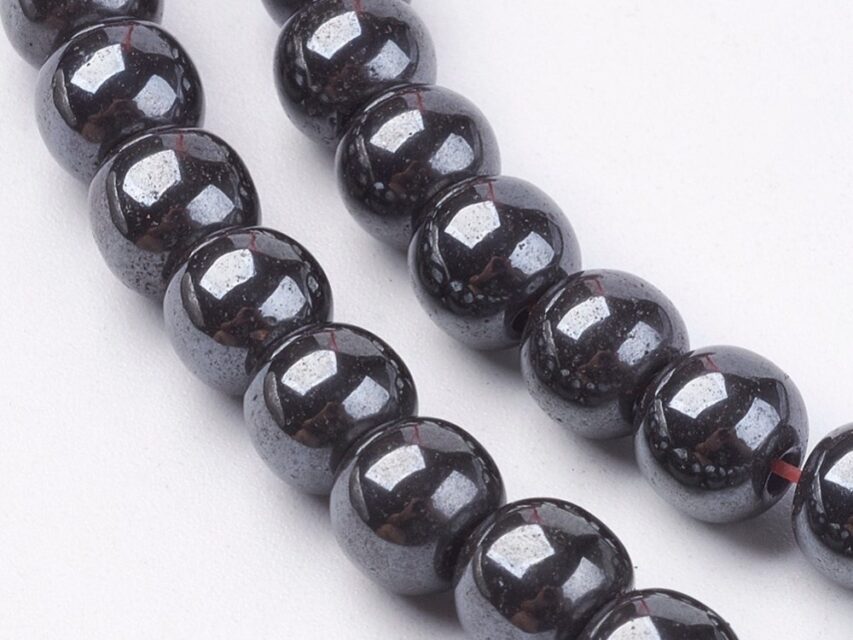4mm Hematite Beads Non-Magnetic Synthetic Strands Round