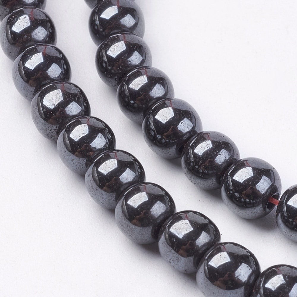 Hemitite Beads Magnetic Hematite Beads, 8mm Round - Global Leisure Lounge