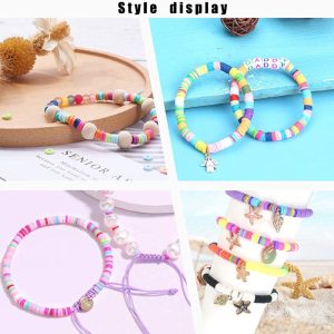 Polymer Clay Beads, Heishi Flat Round Handmade