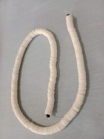 8mm White Clay Beads, Disc Heishi Beads