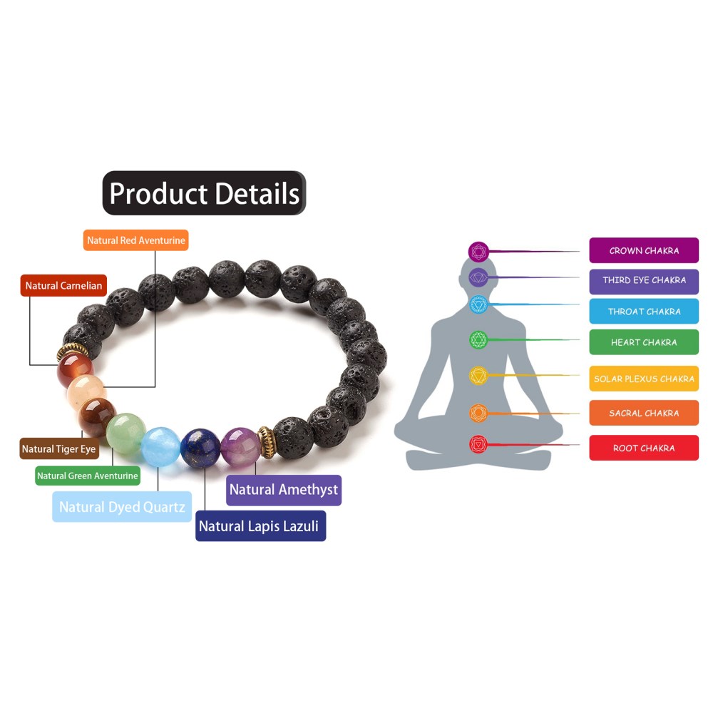 high quality lava bead jewelry Yoga Bracelet