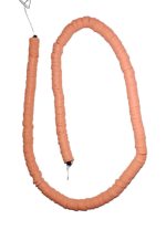 8mm Light Peach Clay Beads x 380pcs Disc Heishi Flat Round